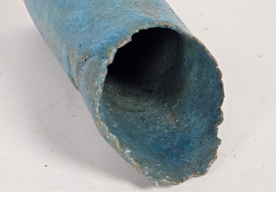 Image 1 of Hanneke Zuiderhoek - Cracked Vase - 'Bermuda Blue' - 3rd quarter of the 20th century