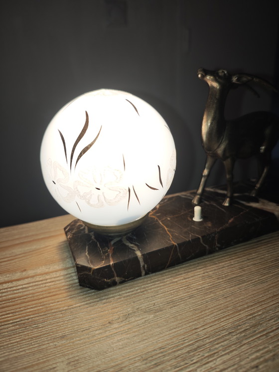 Image 1 of Art Deco Gazelle Lamp