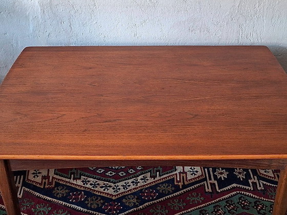 Image 1 of Mid Century Teak Dining Table with Curved Top, Denmark 1960s