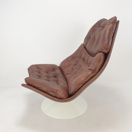 Image 1 of Mid Century Leder Sessel F588 von Geoffrey Harcourt für Artifort, 1960er Jahre