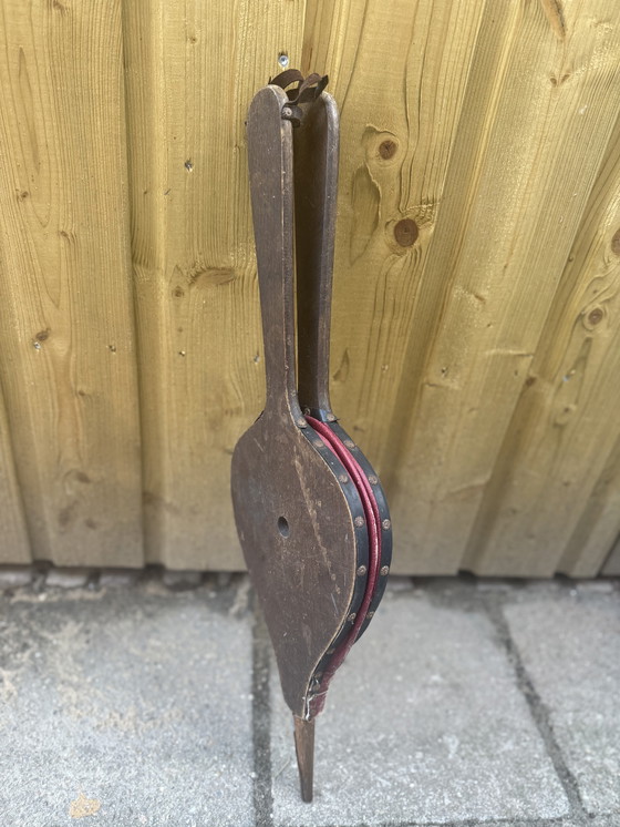 Image 1 of Soffiatore per camino antico con decorazione in rame