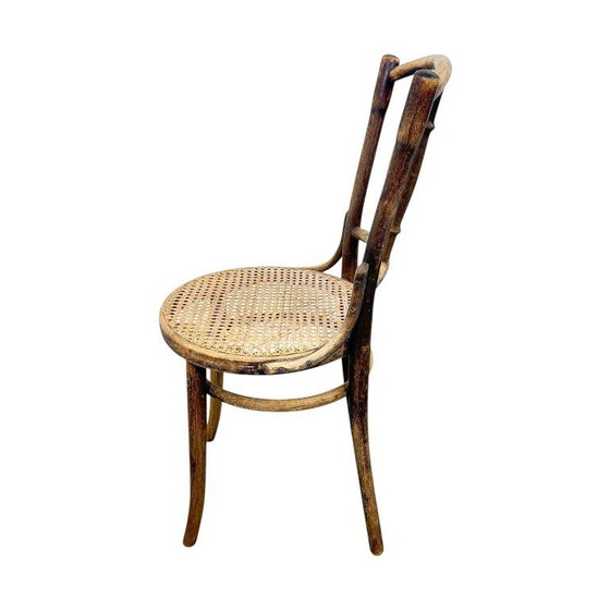 Image 1 of Antique Thonet bentwood chair – original webbing seat – Viennese café chair