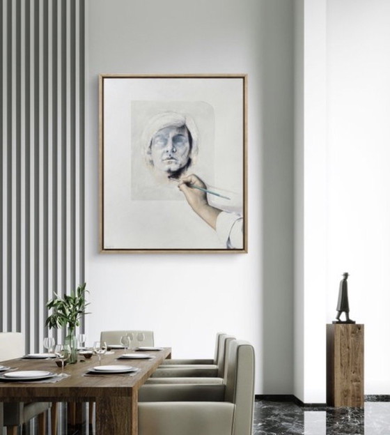 Image 1 of Nicolas Binsfeld - Magnificent portrait of Andy Warhol from 1982 