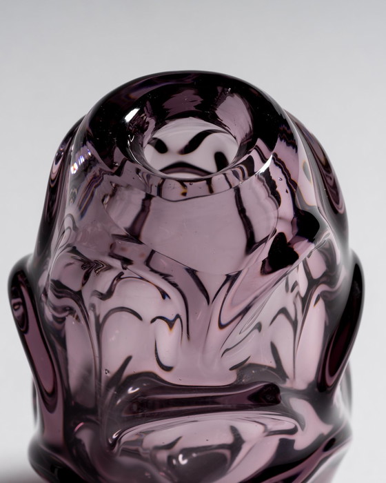 Image 1 of Mid-Century Modern Skulpturale Glasvase von Jan Beránek für Škrdlovice, 1950er Jahre