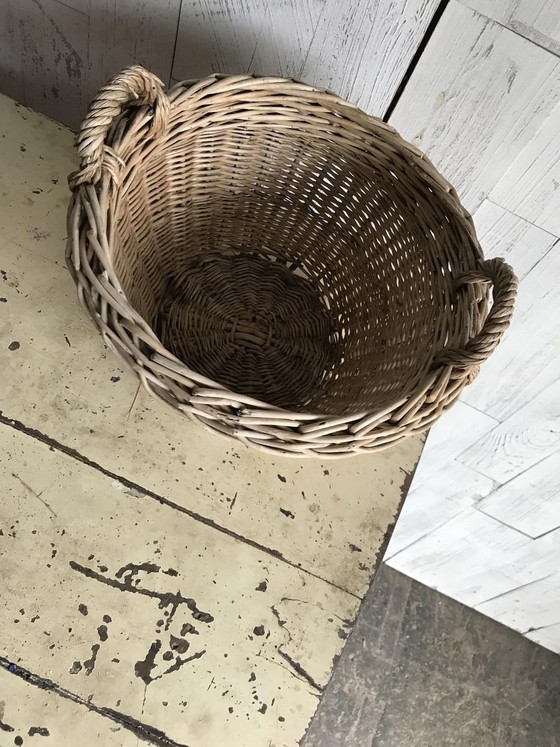 Rotan manden, jaren 60, set van 3 – Decoratieve objecten, Rieten (photo 3 of 11)