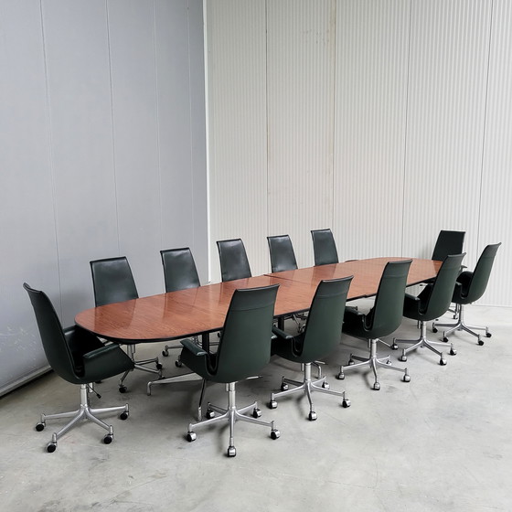 Image 1 of Silla de oficina FK 6725 Bird de Jorgen Kastholm Walter Knoll Cuero Verde