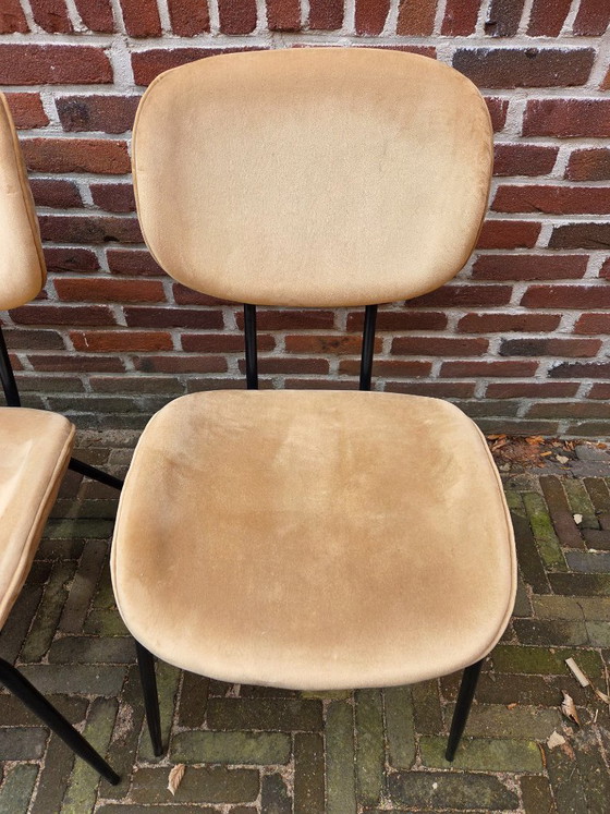 Image 1 of 4 Dining chairs HK living gold velvet