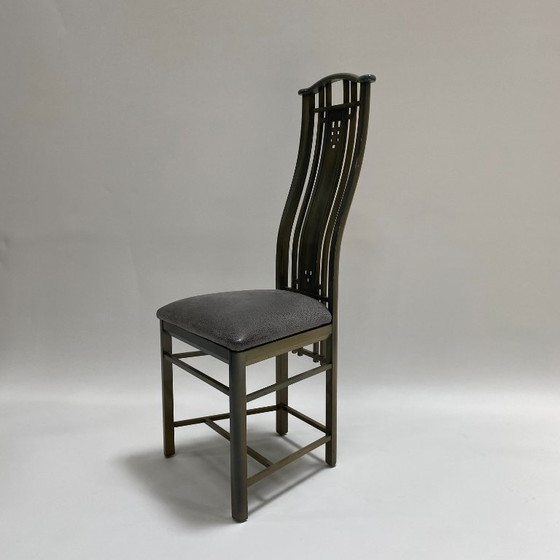 Image 1 of Chaises de salle à manger Giorgetti, design italien Umberto Asnago