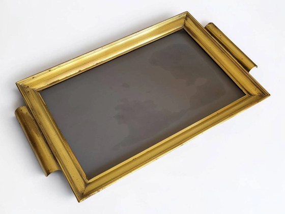 Messing Plateau Hollywood Regency 1960er – Tischdekoration, Brass (photo 6 of 11)