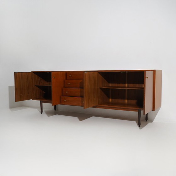 Wooden Sideboard With Brass Knobs, 1960s (photo 6 of 15)