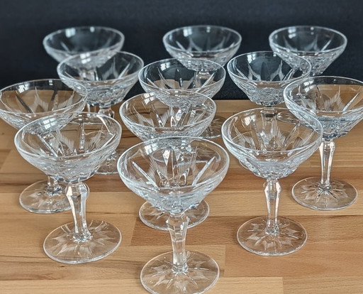 Set van 12 Villeroy & Boch kristallen likeurglazen, champagneglazen – glazen karaffen, Crystal