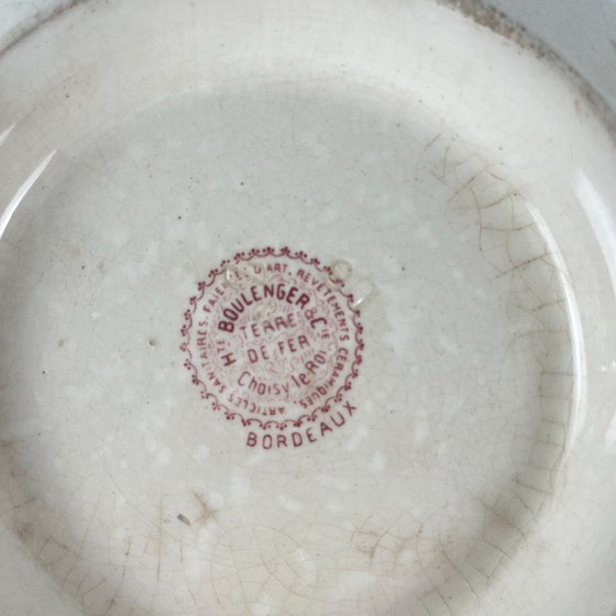 Image 1 of Soupière terre de fer Choisy le roi, faience d'art, H.Boulenger & cie., bordeaux , XIXeme s.