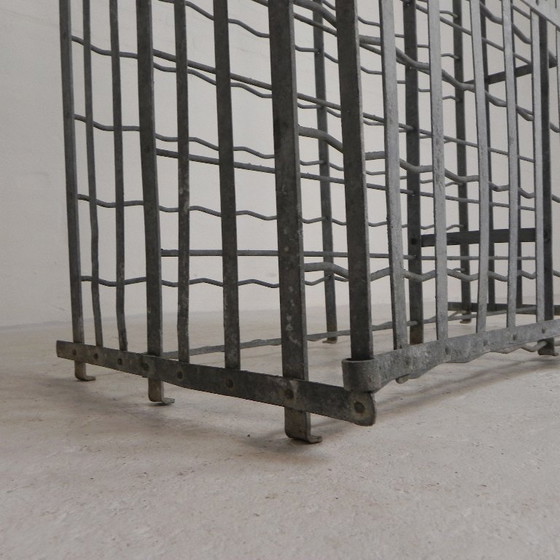 Image 1 of Casier à vin rigide Steel Fer pour 300 bouteilles, années 1950