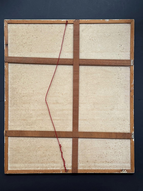 Image 1 of Ben Genaux (1911–1996, Belgio) - Paesaggio surreale con torre e farfalla, olio su tavola