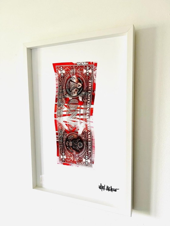 Image 1 of Karl LAGASSE - Art Dollar 38 - Serigrafia dell'artista incorniciata
