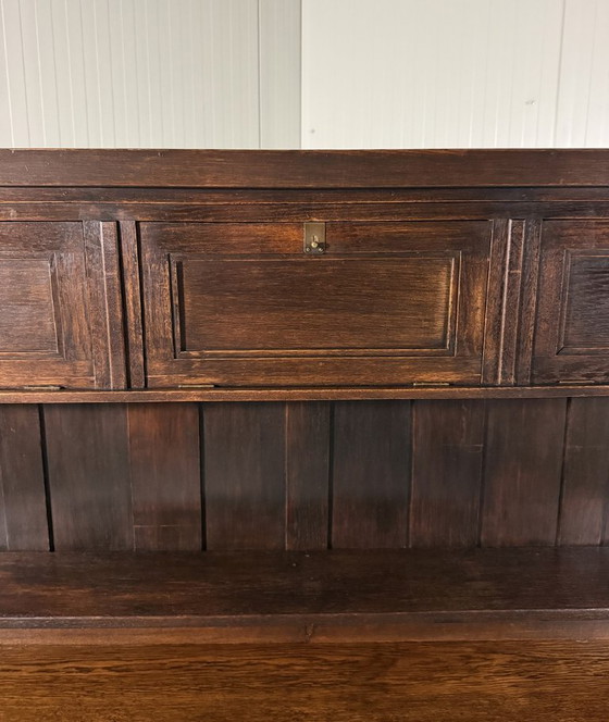 Assembled antique crisis cabinet 1900-1940, Wall cabinet, Wood, Brown, Klassiek (photo 9 of 15)