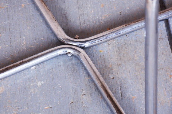 Sgabello Bauhaus restaurato, di Mücke-Melder, acciaio cromato, ceco, anni '30. – Sgabelli, Metal, Textile (photo 8 of 8)