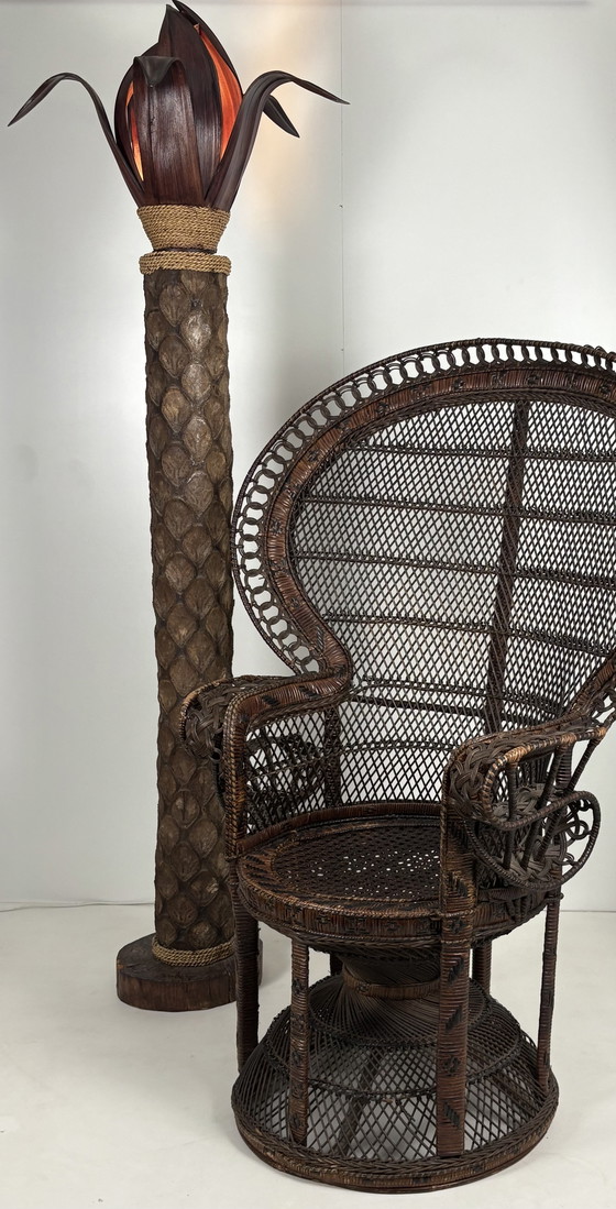 Image 1 of 2 x Vintage palmboom lampen set vloerlampen 195 cm