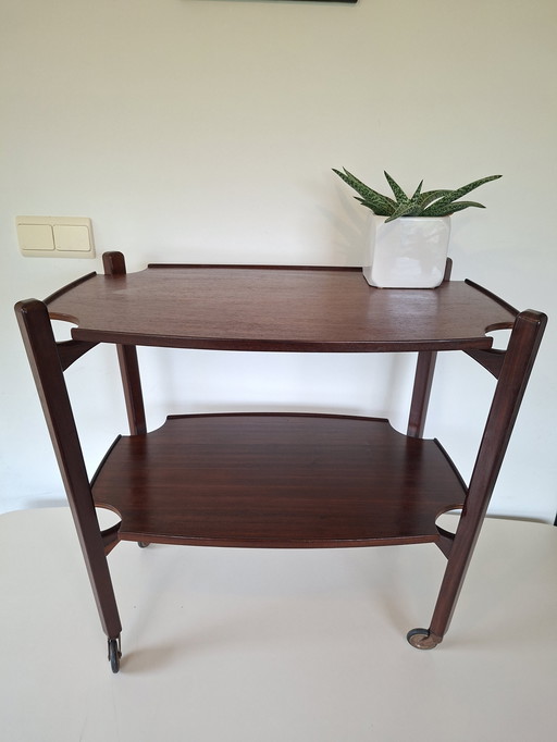 60's Scandinavian teak trolley
