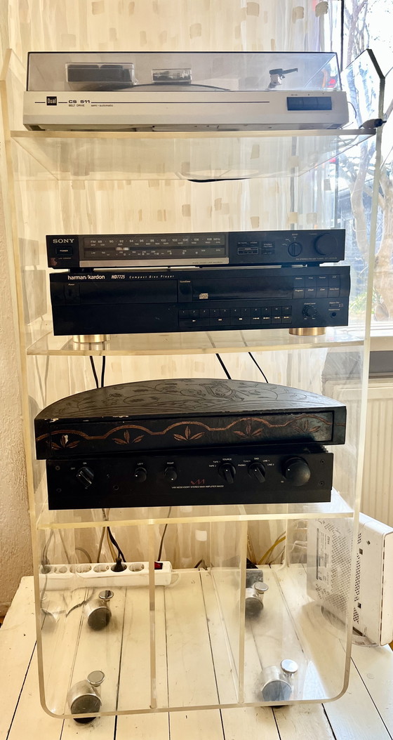 Image 1 of Plexiglass audio cabinet