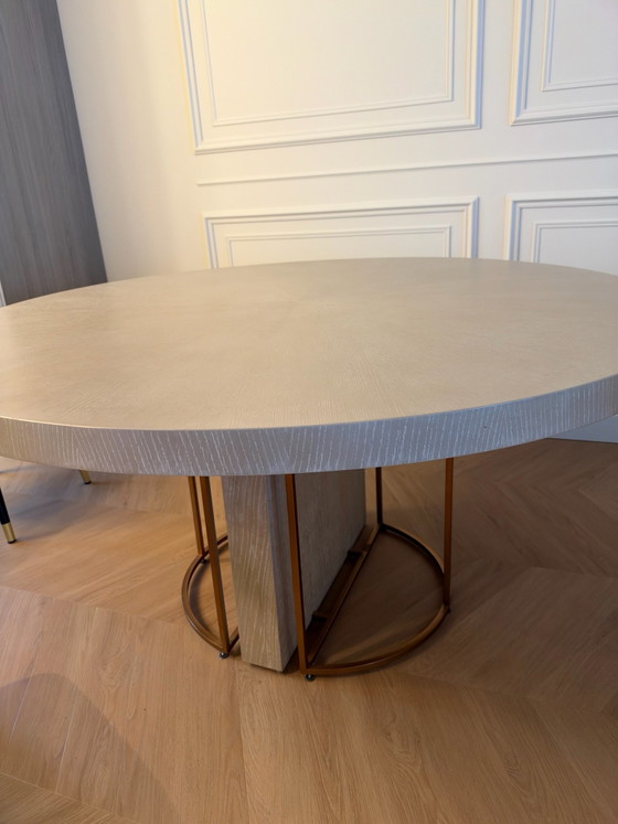 Eichholtz Esstisch Remington, Esstische, Metall, Holz, Beige (Foto 4 von 7)