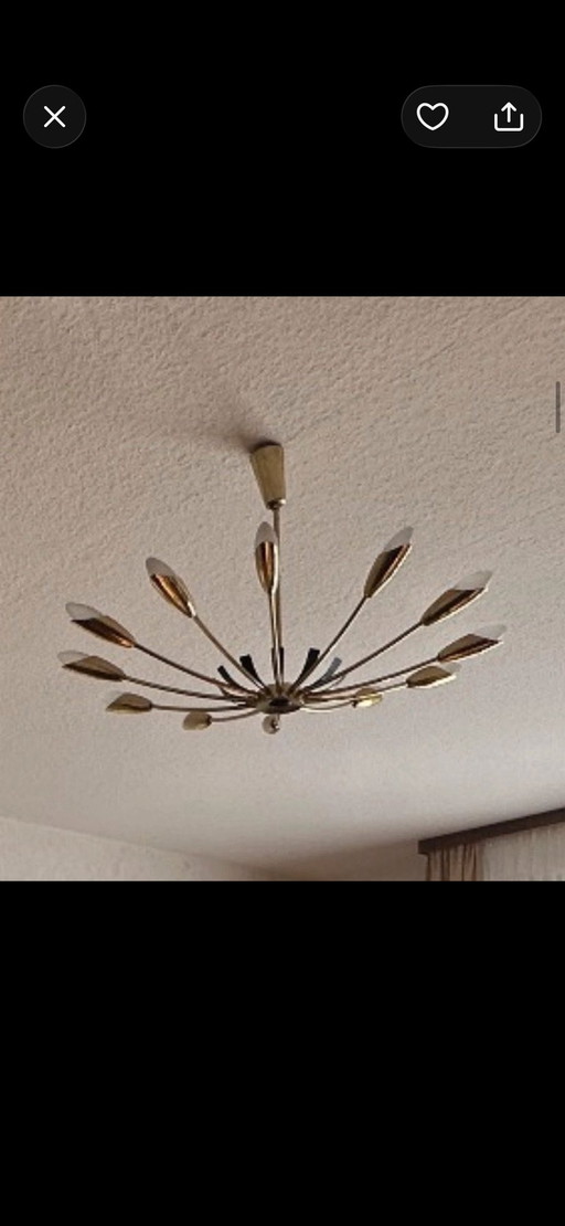 Originele Kelma Royal Sputnik Plafondlamp – Jaren 60 – Messing