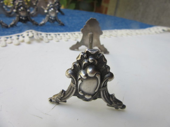 Image 1 of Boland Belgium 12 silver plated knife rests cutlery rests art nouveau style 