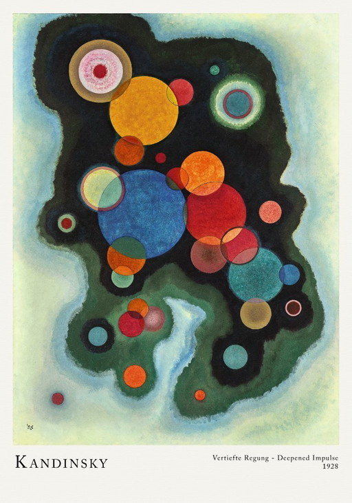 Deep Impulse (Vertiefte Regung, Deepened Impulse) - Kandinsky 1928 - Poster 70 Γ 100 cm