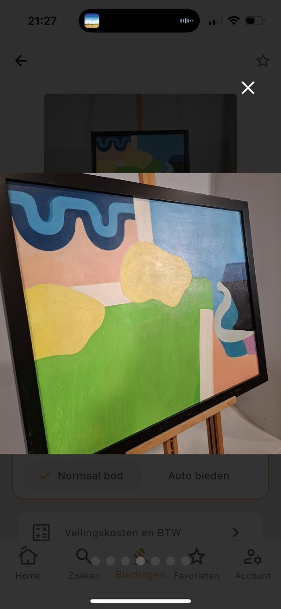 Image 1 of Painting "Untitled" Rob van Praag 77x97 cm 1968