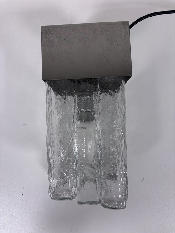 Exclusive Mid-Century Kalmar 'Granada' Ice Glass J.T. Kalmar – Wall lights, Metal (photo 8 of 15)