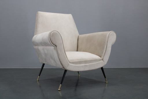 Poltrona italiana restaurata anni '50 