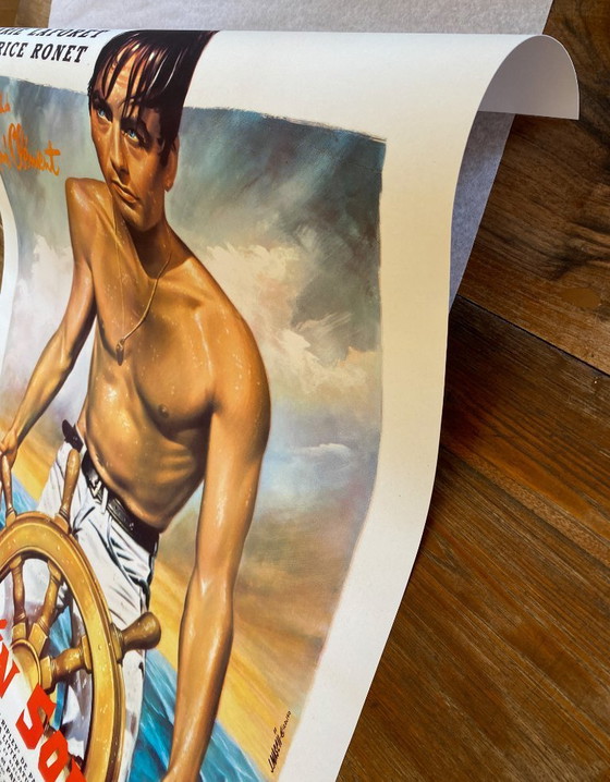 Image 1 of Purple Noon, een film van René Clément, met in de hoofdrollen Alain Delon, Marie Laforêt en Maurice Ronet - Poster 70 x 100 cm