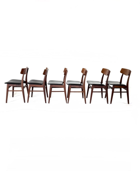 Image 1 of 6x vintage Deense eetkamerstoel, Farstrup Møbler ‘60