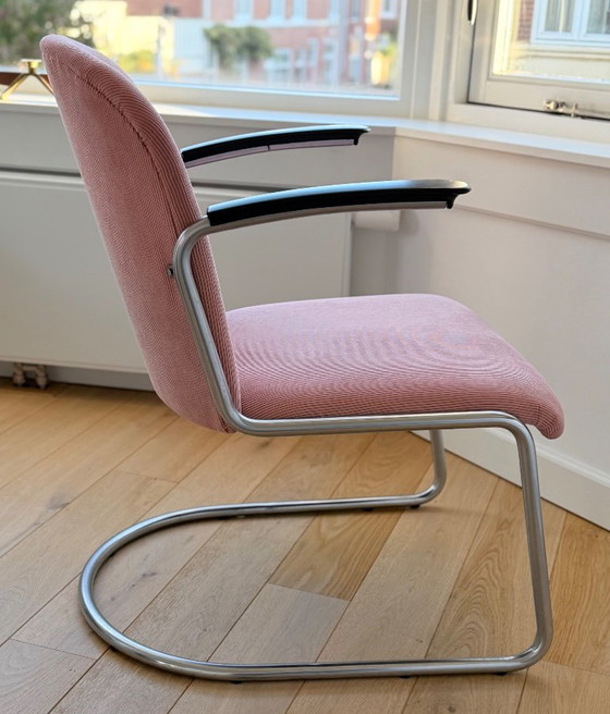 Fauteuil Vintage Gispen 413 en parfait état, Plastique, Textile, Noir (photo 2 sur 6)