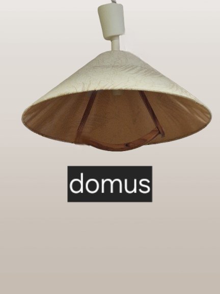 Vintage Domus Hanglamp Uit De Mid-Century – Hanglampen, Textile, Wood (photo 4 of 5)