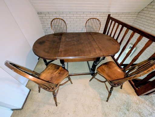 Antique English Gate Leg Table – eettafels, Wood (photo 2 of 4)