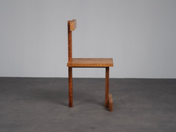 Rara coppia di sedie moderniste con schienale a T, Paesi Bassi, anni '60 – Sedie da pranzo, Wood (photo 5 of 10)