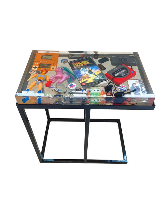 Image 1 of Time Capsule 1980s Epoxy Salon Table