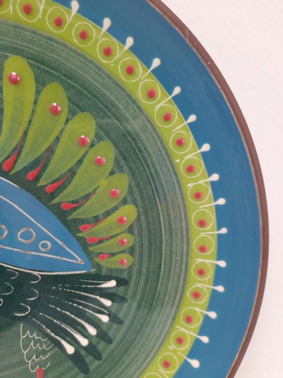 Folkloric Bird Wall Plate – Wall decoration, Ceramic (photo 3 of 5)