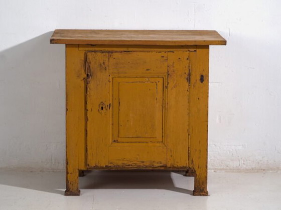 Piccolo armadio contenitore patina senape – Europa Centrale, circa 1890 – Armadi contenitori, Scandinavian (photo 32 of 40)