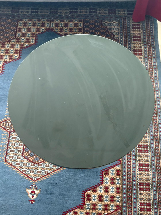 Image 1 of Mesa Bauhaus Cromo/Madera Lacada, Gris Oscuro/Verde Menta