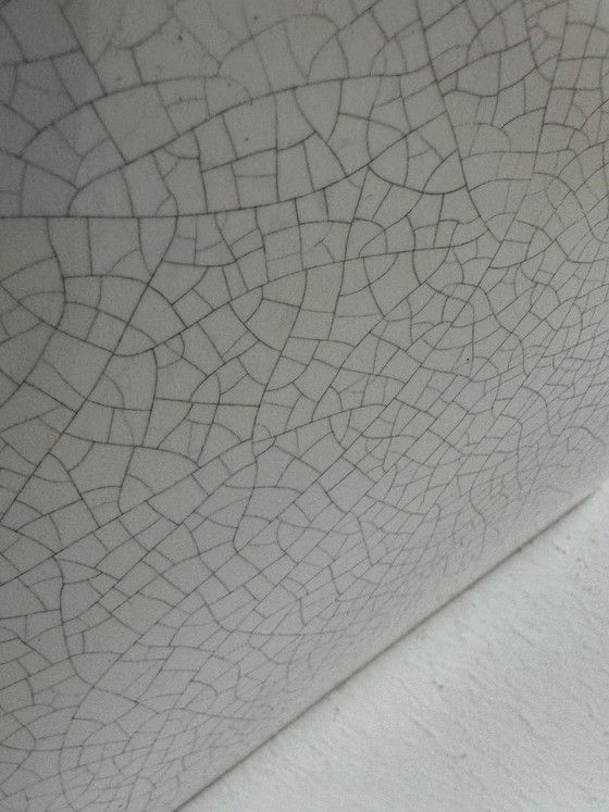 Image 1 of Vintage wandlamp van wit, gebarsten porselein, Frankrijk, 1970.