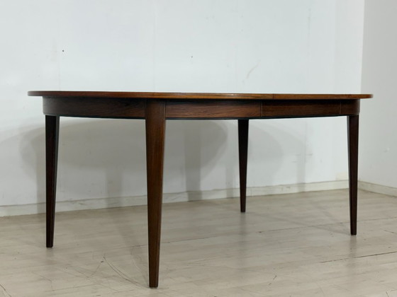 Image 1 of Exclusive vintage rosewood dining table by Omann Junior (model 55) – Extendable