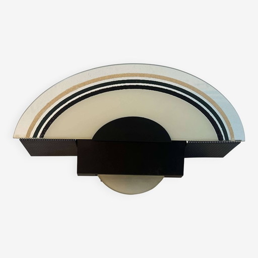 Murano sandblasted glass wall lamp by Vetri - Italy 1970