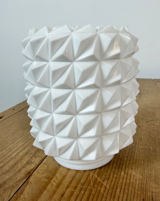 Vintage witte porseleinen plafondlamp, jaren 70 – Plafondlampen, Porcelain (photo 7 of 12)