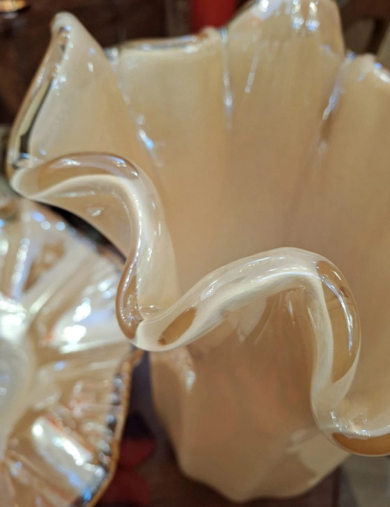 Image 1 of Jarrón y centro de mesa de cristal de Murano