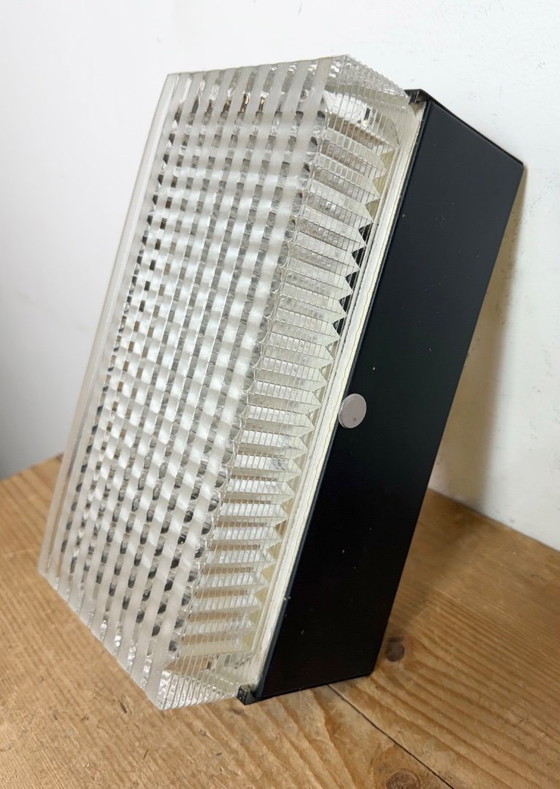 Image 1 of Applique ou plafonnier vintage en verre de Napako, années 1970