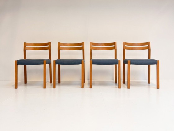 Image 1 of Set van 4 Niels Otto Moller stoelen Model 84, 1960's