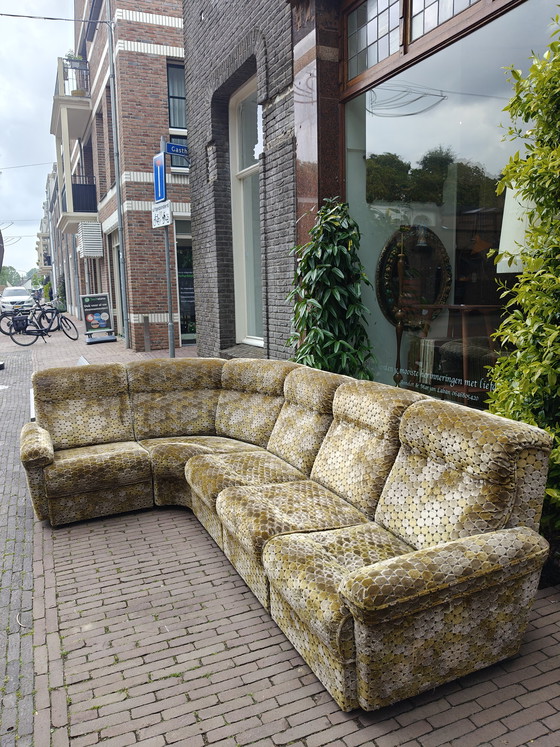 Image 1 of Canapé modulaire vintage, motif à écailles des années 70