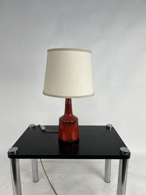 Lampada da tavolo vintage mid-century in ceramica “Fat Lava” anni '60